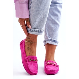 Confly Mocassini scamosciati classici da donna rosa 3