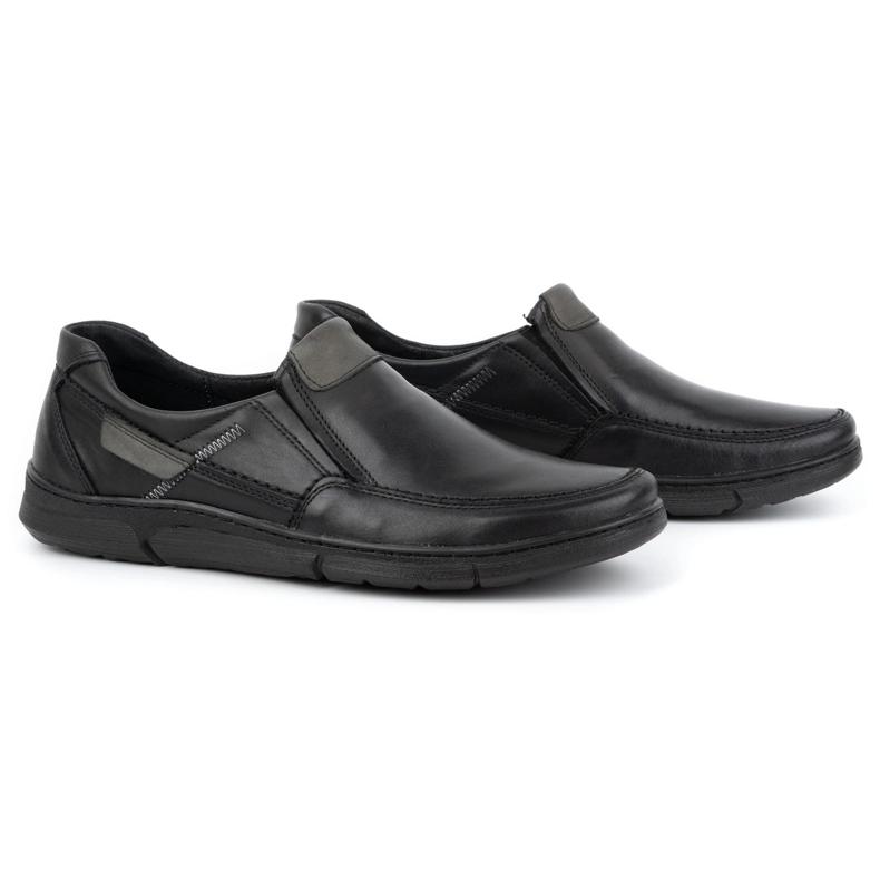 Olivier Slip-on da uomo in pelle 62K nero 2