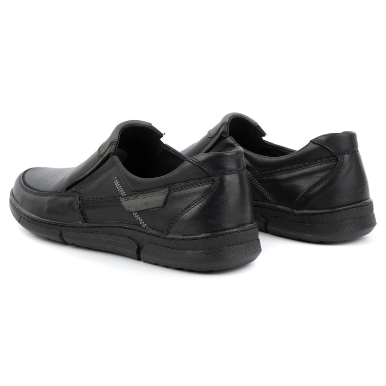 Olivier Slip-on da uomo in pelle 62K nero 4