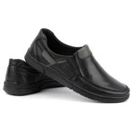 Olivier Slip-on da uomo in pelle 62K nero 3