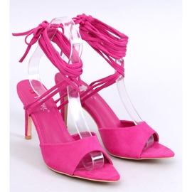 Gennaro Sandali fucsia stringati con tacco alto rosa 1