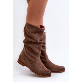 Stivali da donna in pelle scamosciata Maciejka 05057-14 Marrone 2