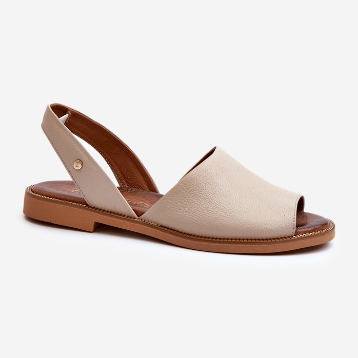 Zazoo 40327 Sandali slip-on in pelle, Beige 1