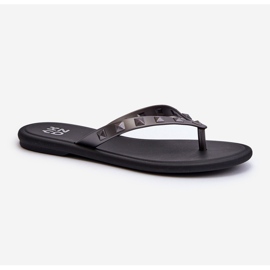 Infradito piatte flessibili da donna ZAXY JJ285297 Grigio-Nero 1