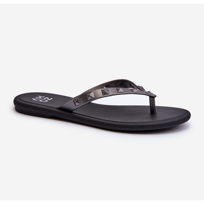 Infradito piatte flessibili da donna ZAXY JJ285297 Grigio-Nero 1