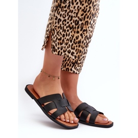 Infradito Piatti da Donna In Ecopelle, Risamay Nero 2