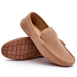 Mocassini Classici Da Uomo In Pelle Scamosciata Beige Felixo 4