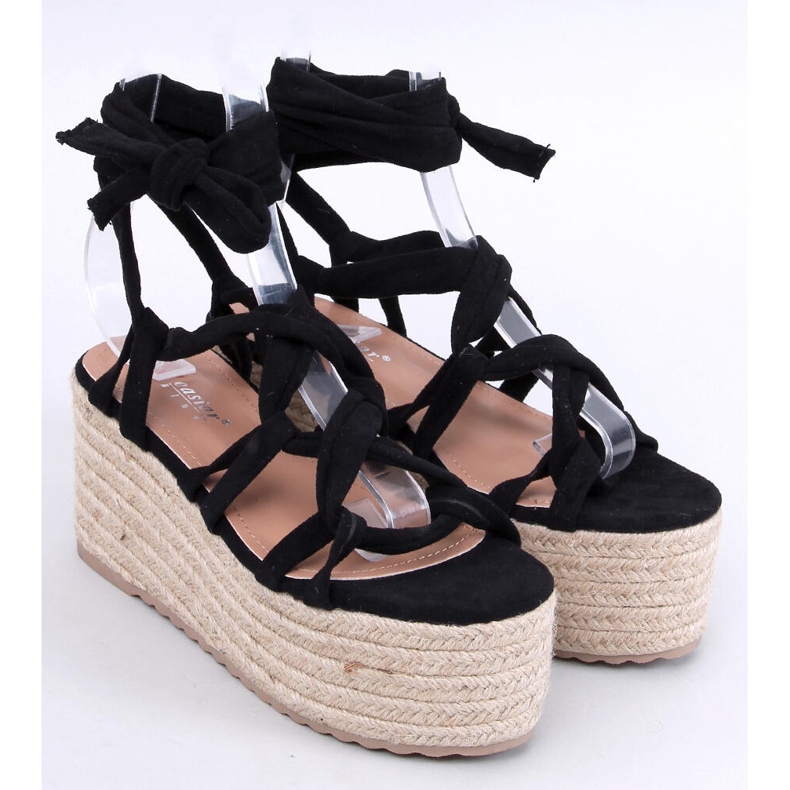 Espadrillas con plateau di Manon Black nero 1