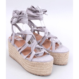 Espadrillas Manon con plateau grigie grigio 1