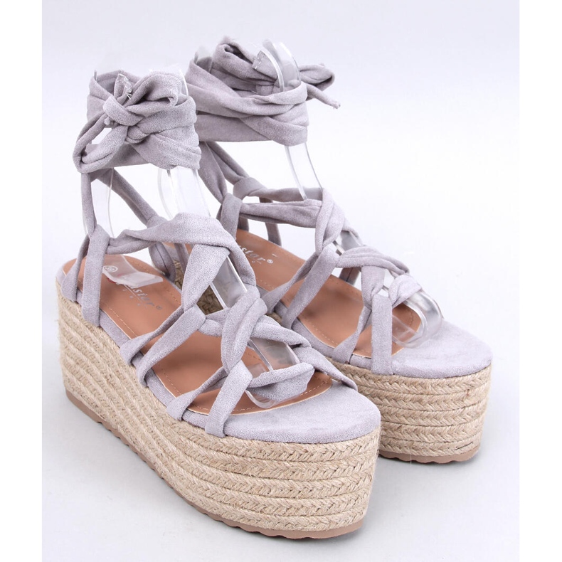 Espadrillas Manon con plateau grigie grigio 1
