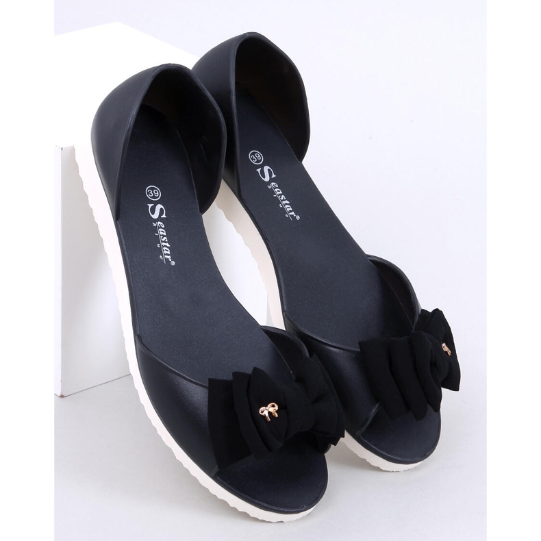 Ballerine open toe Meliski Agathe Nere nero 1