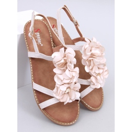 Sandali Amaur Beige con fiori delicati 1