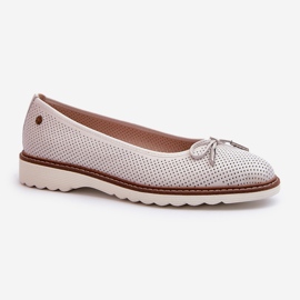 Ballerine Traforate da Donna in Pelle Naturale Maciejka P6509-11 Bianco 1