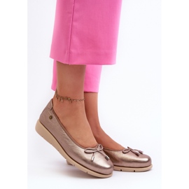 Ballerine Eleganti da Donna in Pelle Naturale Maciejka P6504-25 Oro d'oro 2