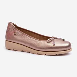 Ballerine Eleganti da Donna in Pelle Naturale Maciejka P6504-25 Oro d'oro 1