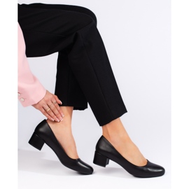 Eleganti décolleté nere con tacco basso di Sergio Leone nero 1