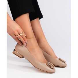 Eleganti ballerine beige da donna di Sergio Leone 1