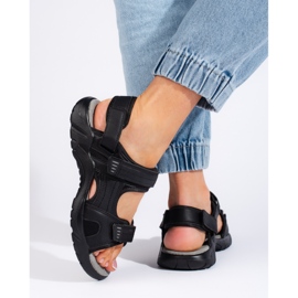 Sandali sportivi neri da donna nero 1