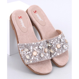 Infradito Abriel Khaki con pietra beige 1