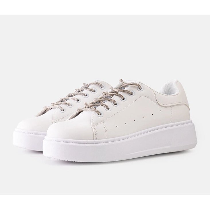 Sneakers bianche con accattivante decorazione Asmait bianco 1