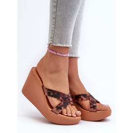 Infradito con zeppa da donna 83520 Ipanema High Fashion Slide Fem Marrone 1