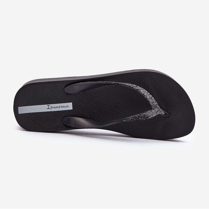 Infradito da donna con cinturino glitterato 83386 Ipanema Mesh Chic Plat Fem Black nero 1