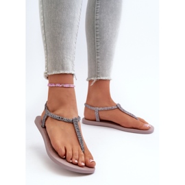 Sandali Infradito Da Donna Con Glitter 26914 Ipanema Class Brilha Fem Viola Chiaro 2