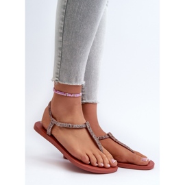 Sandali infradito da donna con glitter 26914 Ipanema Class Brilha Fem Coral rosa 2