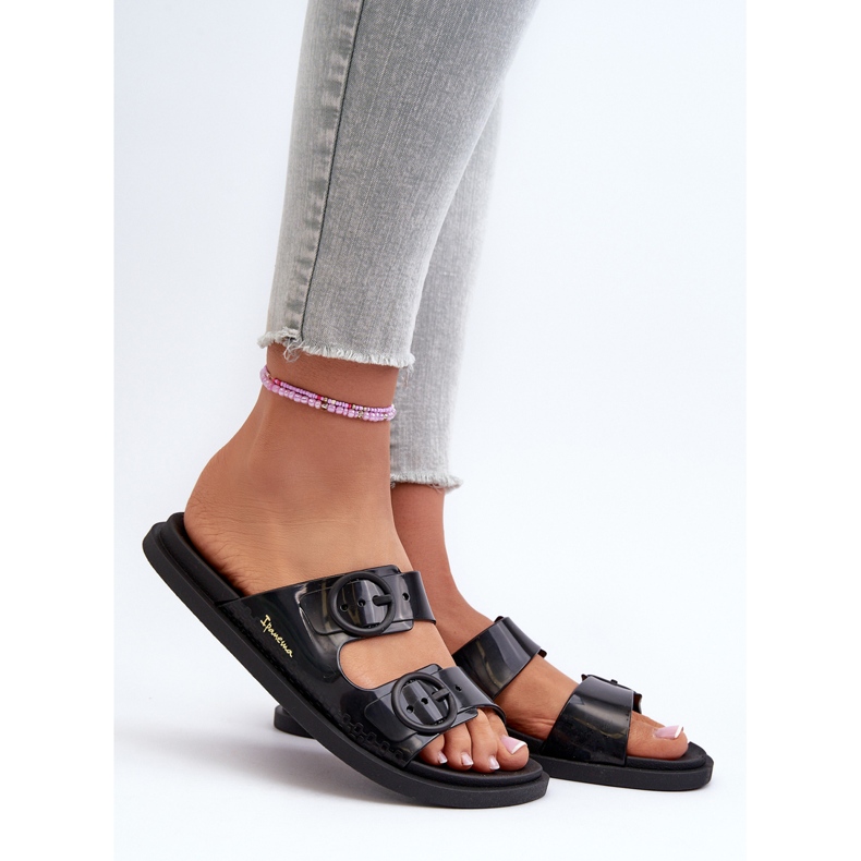 Infradito da donna con fibbie 83530 Ipanema Follow Fem Nero 2