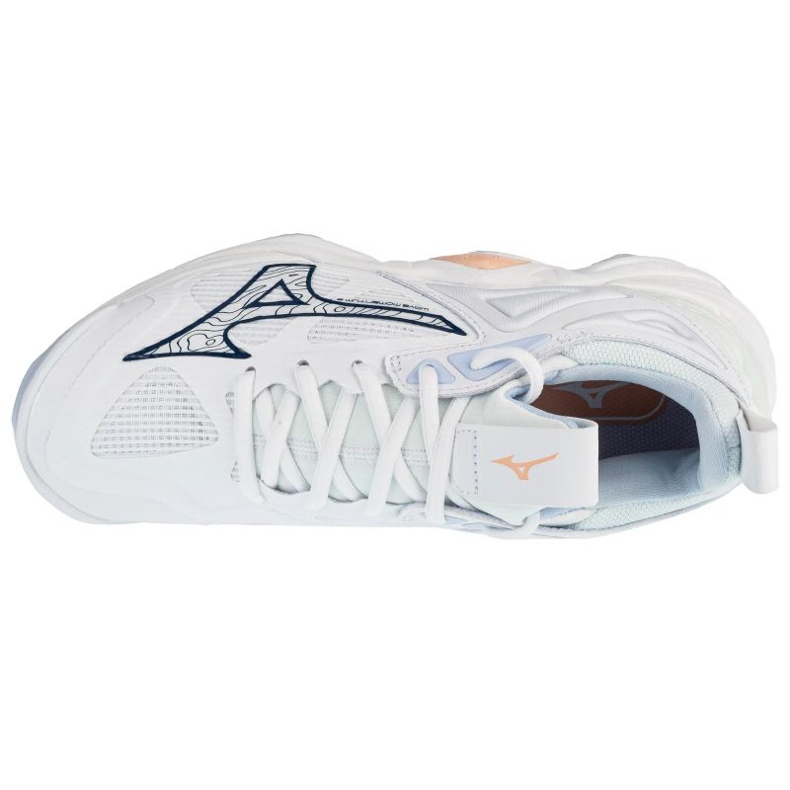 Scarpe da pallavolo Mizuno Wave Momentum 3 W V1GC231200, bianche bianco 2