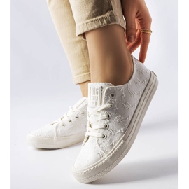 Sneakers bianche con ricamo Big Star LL274223 bianco 1