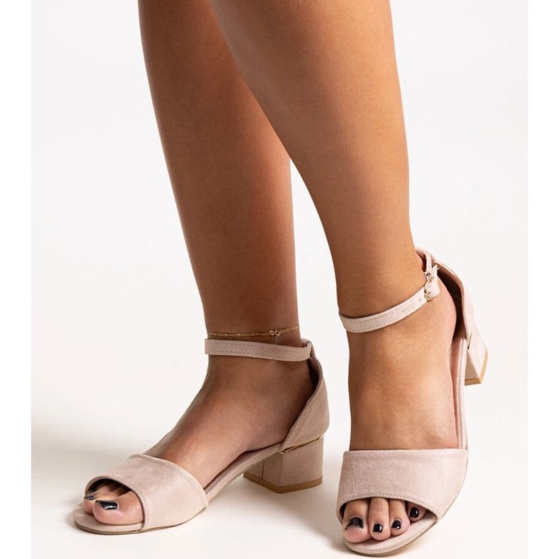 Sandali classici Kinsela beige con tacco alto 1