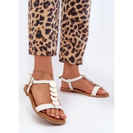 Sandali Bassi da Donna in Eco Pelle, Jeritellia Bianco 2