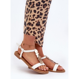 Sandali Bassi da Donna in Eco Pelle, Jeritellia Bianco 1
