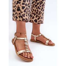Sandali Bassi Da Donna Con Decori Muridia Oro d'oro 2