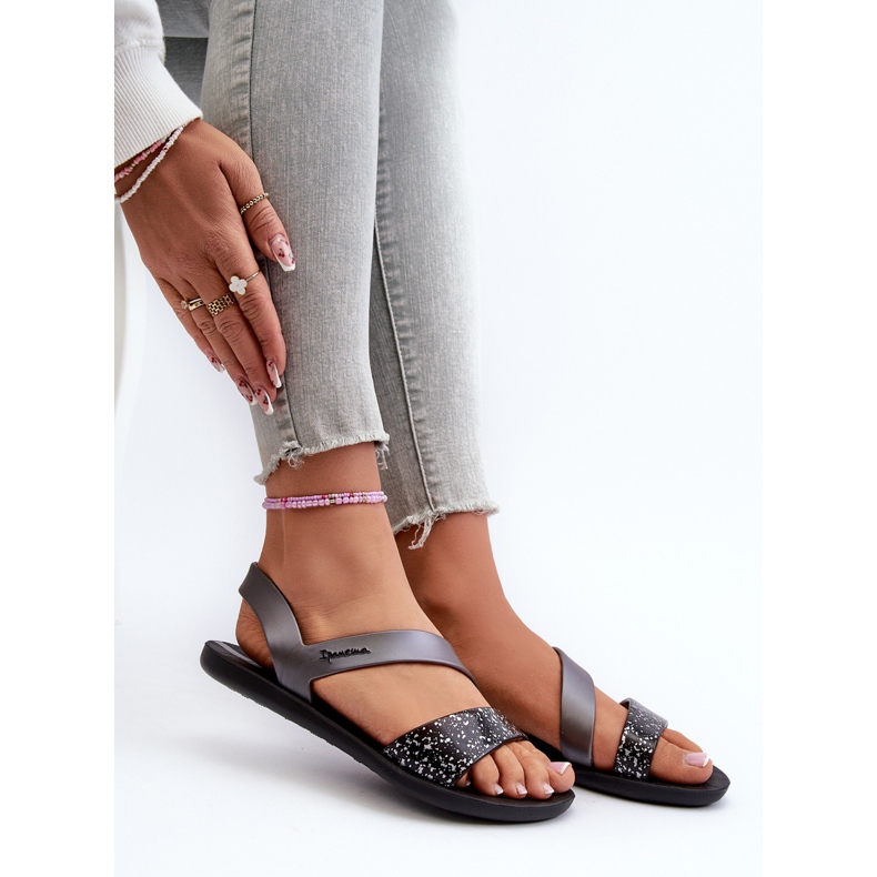 Sandali da donna 82429 Ipanema Vibe Sandal Fem Nero e Argento 1