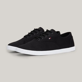 Sneaker stringata in tela Tommy Hilfiger W FW0FW07805BDS nero 1