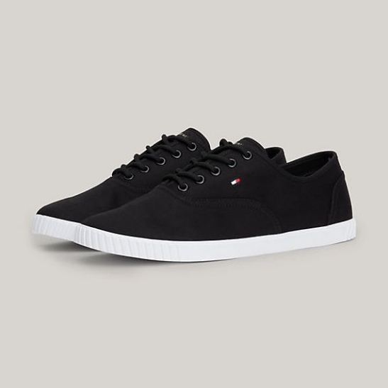 Sneaker stringata in tela Tommy Hilfiger W FW0FW07805BDS nero 1
