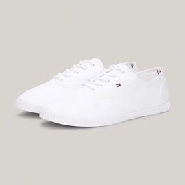 Sneaker stringata in tela Tommy Hilfiger W FW0FW07805YBS bianca 1