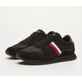 Scarpe Tommy Hilfiger Hi Vulc Low Stripes Mesh M FM0FM04946BDS nero 1
