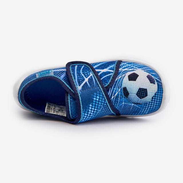 Pantofole in chiusura strappo per bambini Befado 974X312 Blu 1