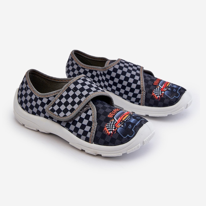 Comode pantofole da ragazzo con chiusura strappo Befado 974Y540 Grigio 1