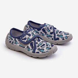 Pantofole in chiusura strappo per Bambini Befado 974X529 Grigio-Blu Navy 1