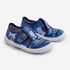 Pantofole con chiusura strappo per bambini Befado 911X022 Blu 1