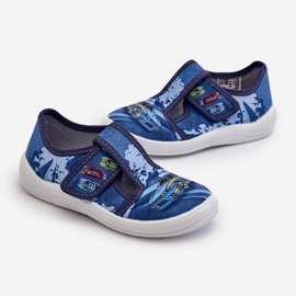 Pantofole con chiusura strappo per bambini Befado 911X022 Blu 2