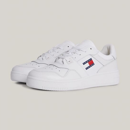 Scarpe Tommy Hilfiger Retro Basket Ess M EM0EM01395YBR bianco 1
