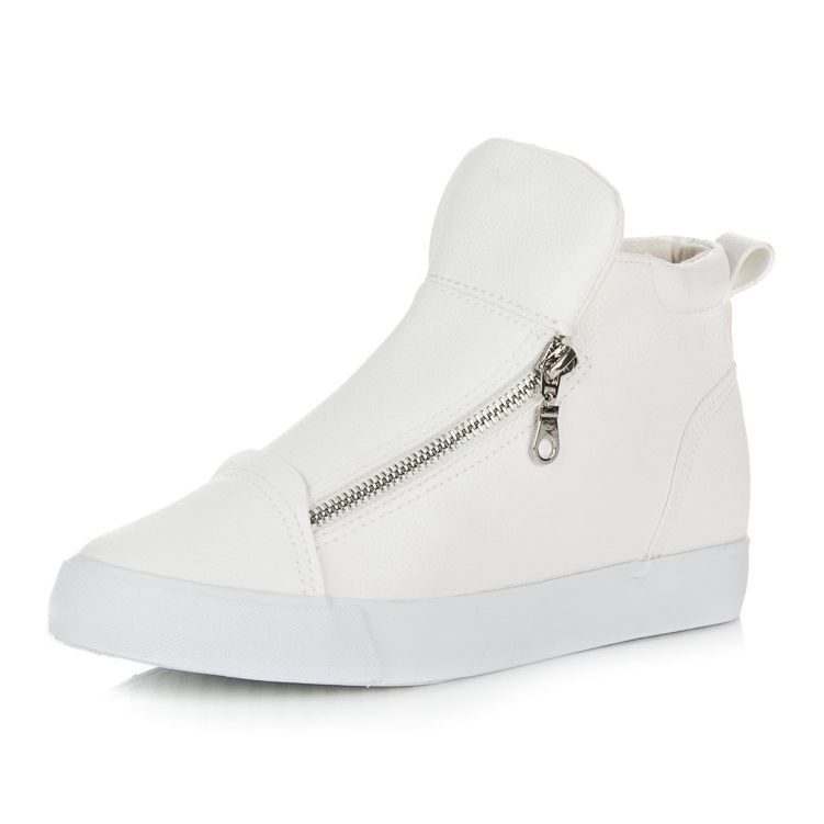 Lgm Sneakers alte con cerniera bianco 2