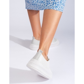 Sneakers grigie da donna realizzate in pelle ecologica grigio 1