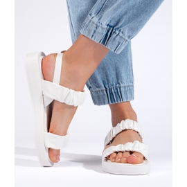Sandali slip-on con plateau bianchi bianca 1