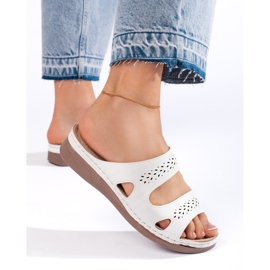 Comode infradito da donna bianche bianco 1